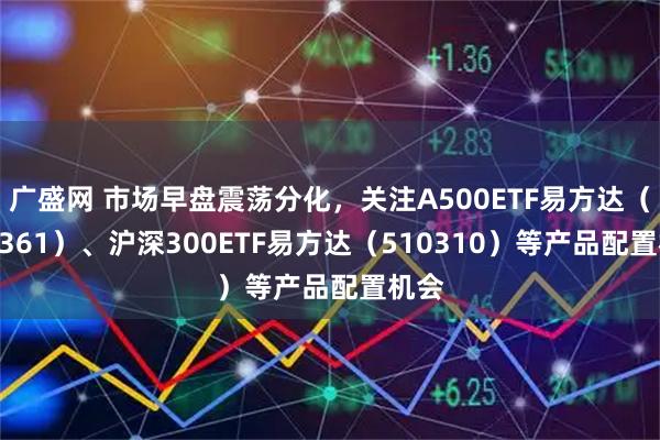 广盛网 市场早盘震荡分化，关注A500ETF易方达（159361）、沪深300ETF易方达（510310）等产品配置机会